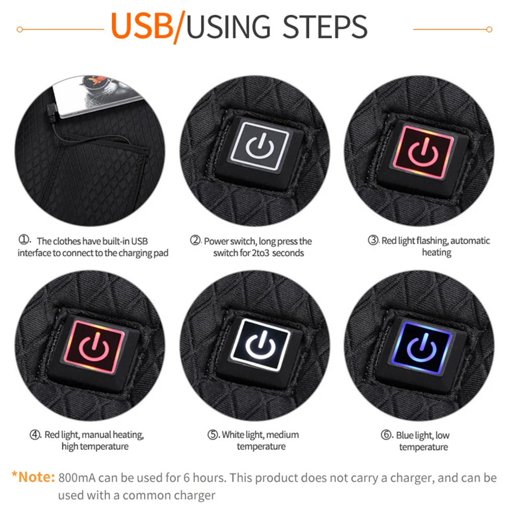 USB Инфракрасный Нагрев моющийся жилет куртка для женщин Спорт на открытом воздухе зима гибкий электрический тепловой Регулируемый жилет