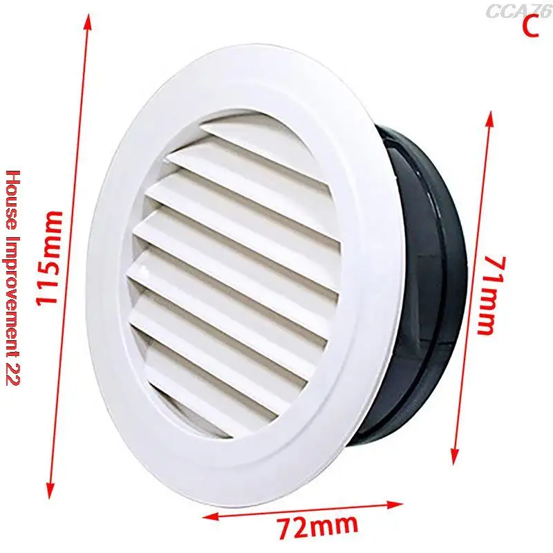 Air Vent Grille 1PC ABS Adjustable Air Ventilation Cover Round Ducting Ceiling Wall Hole air vent grille ventilation grille air vent cover ducting ventilation cover