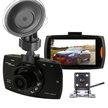 

High Quality 2.4 Inch Driving Recorder Double Shot Before And After Double Shot Reverse Image with Suction Cup