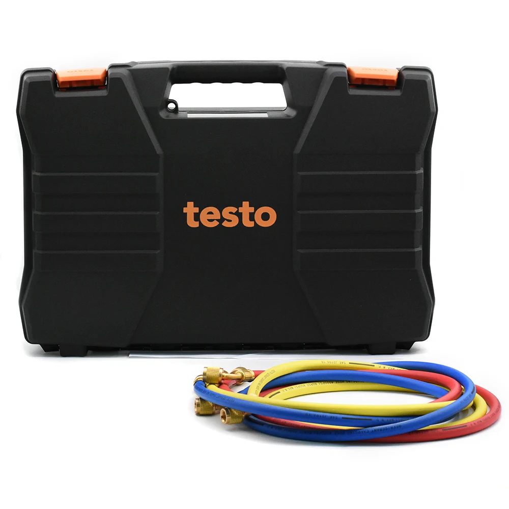 NEW Testo 550 Digital Manifold Gauge with 2pcs Clamp,2 Valves,System for HVAC 0563 1550 Built-in 60 common refrigerants