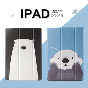 

Tablet Protective Cover Ipad Mini2/1 Protective Cover Air1/2/3/4 Cartoon All-Inclusive Dormant Soft Shell Tablets Case For iPad