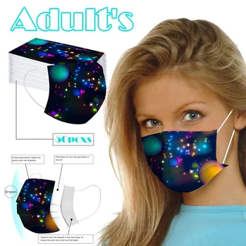 

50PCS Adult Women Men Mask Fashion Butterfly Print DisposableMouth-muffle Anti-Dust Protective Maks Mascarillas Masque