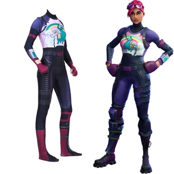 

Women Kids Game Cosplay Costume Brite Bomber Rainbow Horse Zentai Bodysuit Suit Jumpsuits