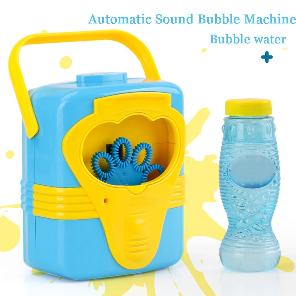 Подарок, автоматический воздуходув, веселый, с Muisc, для улицы, для детей, на батарейках, пузырчатая машина, звук, чайник, вода, электрические игрушки, пластик