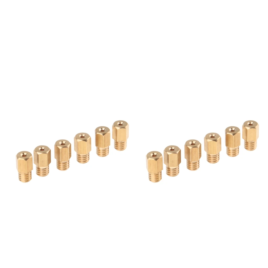 12x Motorcycle Carburetor Hex Head Main Jet Set 100 110 120 130 140 150 160 170 180 190 200 210 Size - M5 Thread