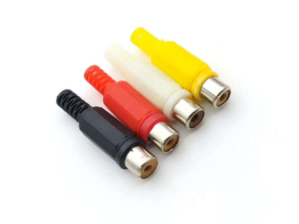 100 шт. RCA разъем типа мама припой аудио видео разъем|video connector|connector plugconnector female |