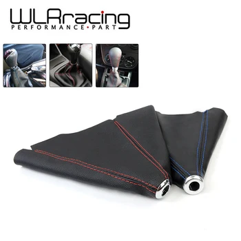 

Red/Blue PVC Carbon Fiber Look PDM Stitch Gear Shift Collars Car Manual Shifter Gear Shift Boot Cover Gaiter MT/AT WLR-SBC12