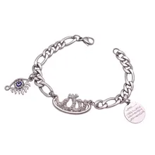 Ислам Коран аль Калам Бог Турция сглаза из нержавеющей стали для браслетов младенцев