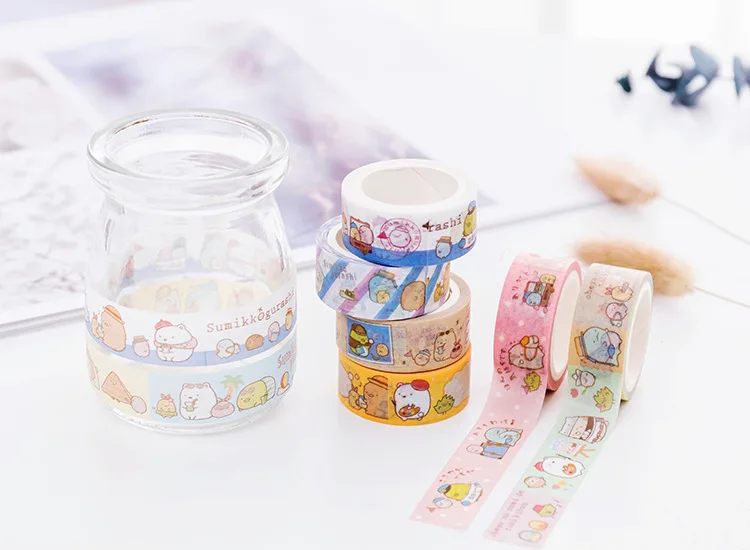 3 шт./упак. Sumikko Gurashi лента Washi милое украшение лента DIY Скрапбукинг Стикеры этикетки клейкой ленты школьные принадлежности