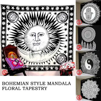 

Polyester Bedspread Sofa Throws Outdoor Carpet Modern Tapestry Throw Bohemian Boho Mandala Sleeping Wall Cover Beach Mat