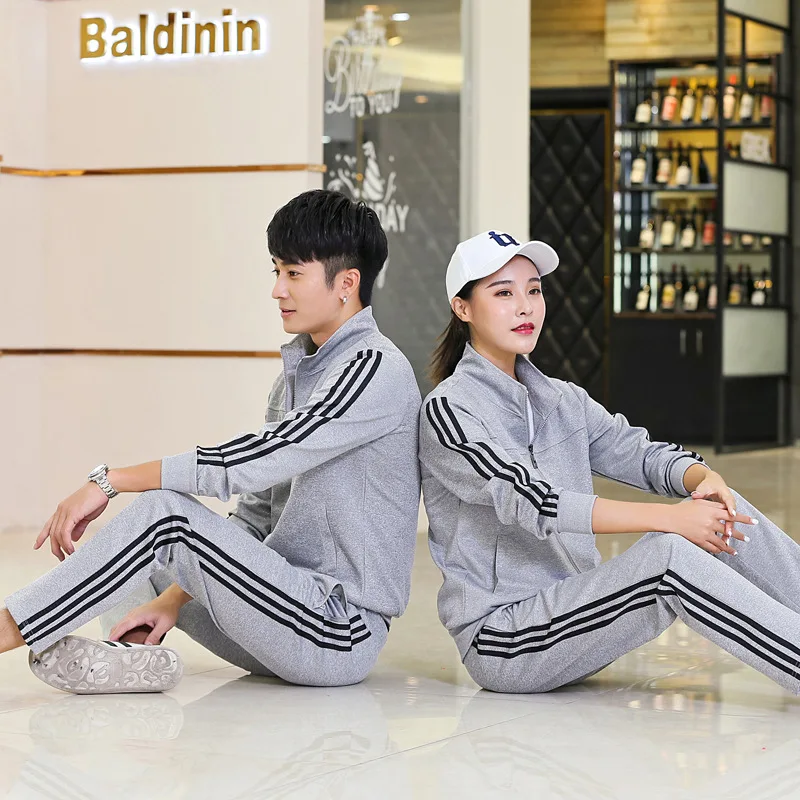 

Spring And Autumn Couples Sports Clothing Set Long-sleeved Cardigan Sports Set Men's Casual Set