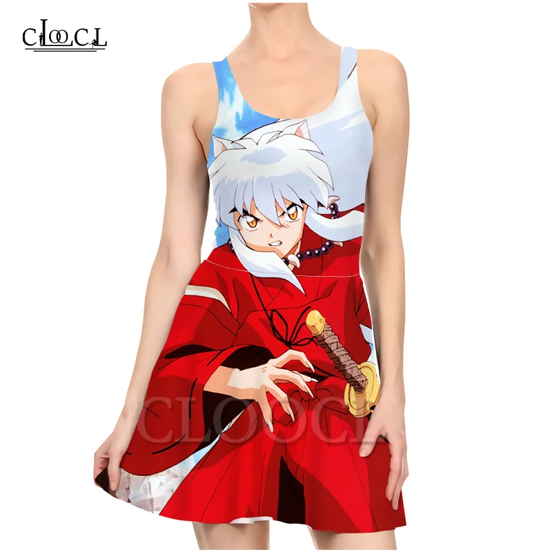 CLOOCL японское аниме инуяся 3D печать женское повседневное модное без рукавов Новое