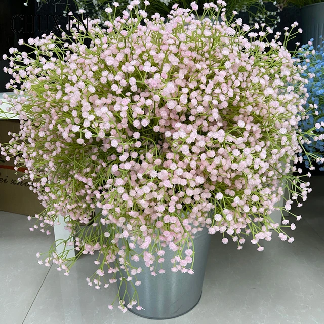 Gypsophila paniculata flor artificial de plástico pequeño ramo sala de  estar mesa de centro adornos boda diy Decoración - AliExpress