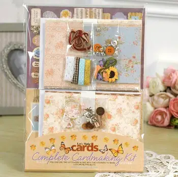 

10pcs/lot card making kit Creative children's diy cards Thanksgiving greeting card Pack Scrapbook