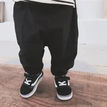 Трендовые оранжевые штаны для маленьких мальчиков и девочек мешковатые штаны с фальш-карманами Новинка года, стильные однотонные повседневные штаны для маленьких детей