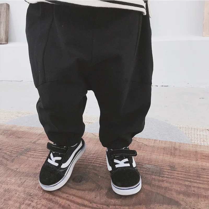 

Orange Crawler Trend Men And Women Baby Pants Fake Pocket Baggy Pants 2018 New Style Solid Color Small CHILDREN'S Casual Pants L