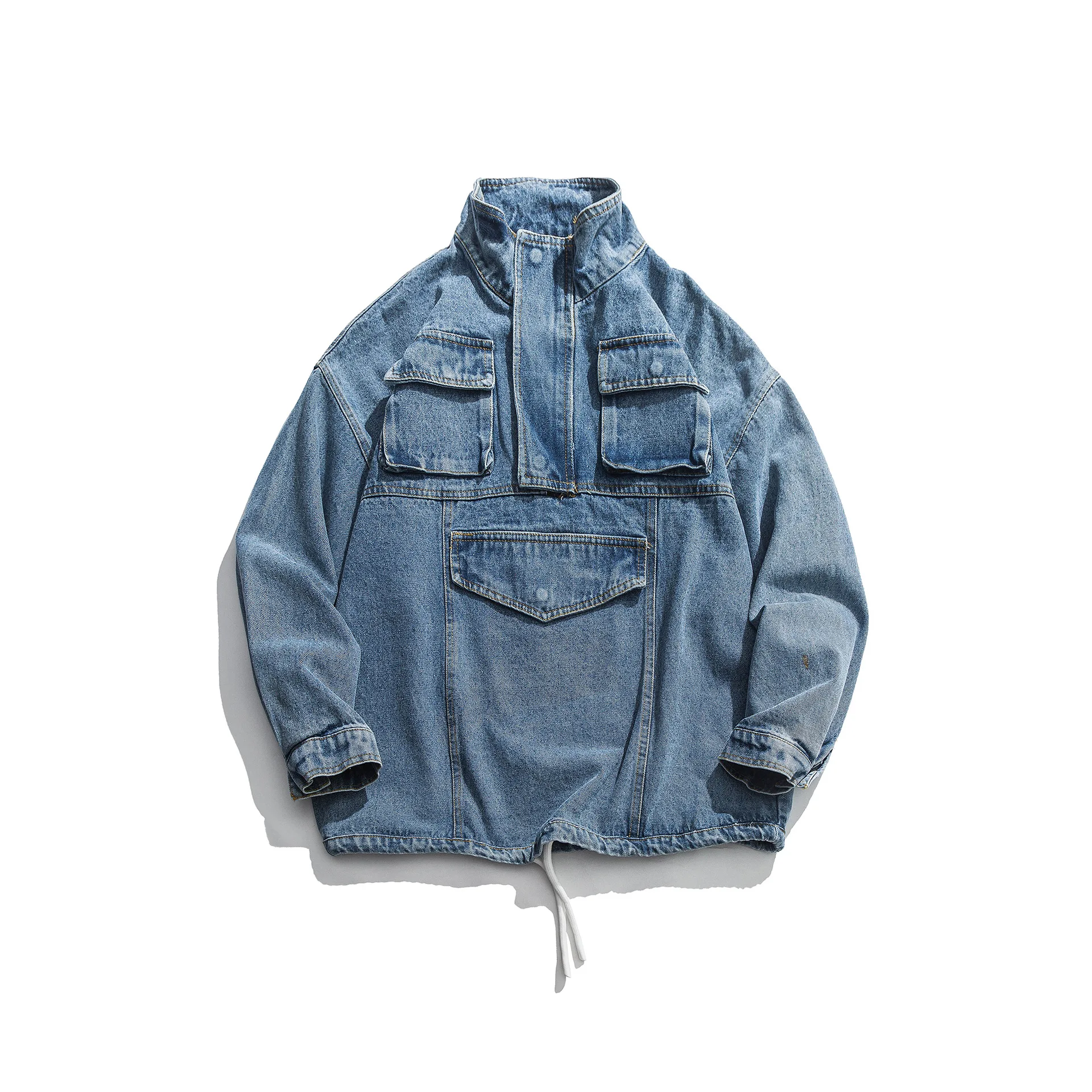 

City Where the Product 2019 Autumn New Style Origional Men Cowboy Pullover Coat Multi-pockets Popular Brand Jacket
