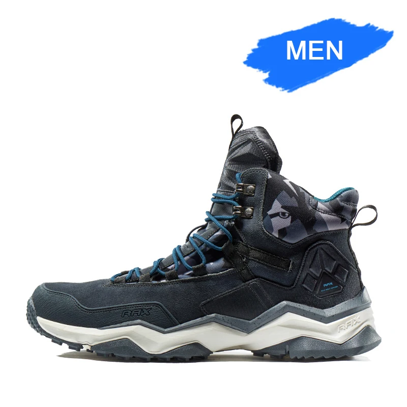RAX, водонепроницаемая походная обувь для мужчин, зимние походные ботинки, мужские уличные ботинки, обувь для альпинизма, походов - Цвет: Tanhei Men hiking