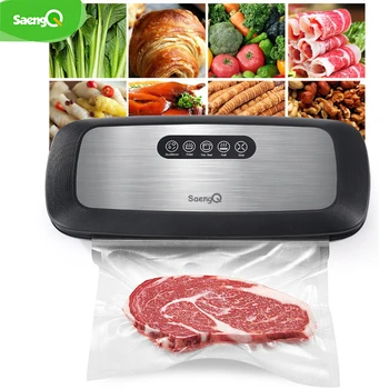 

saengQ Vacuum Packer Household Food Vacuum Sealer Packaging Machine Including 10pcs Bags Free 220V 110V Automatic food sealer
