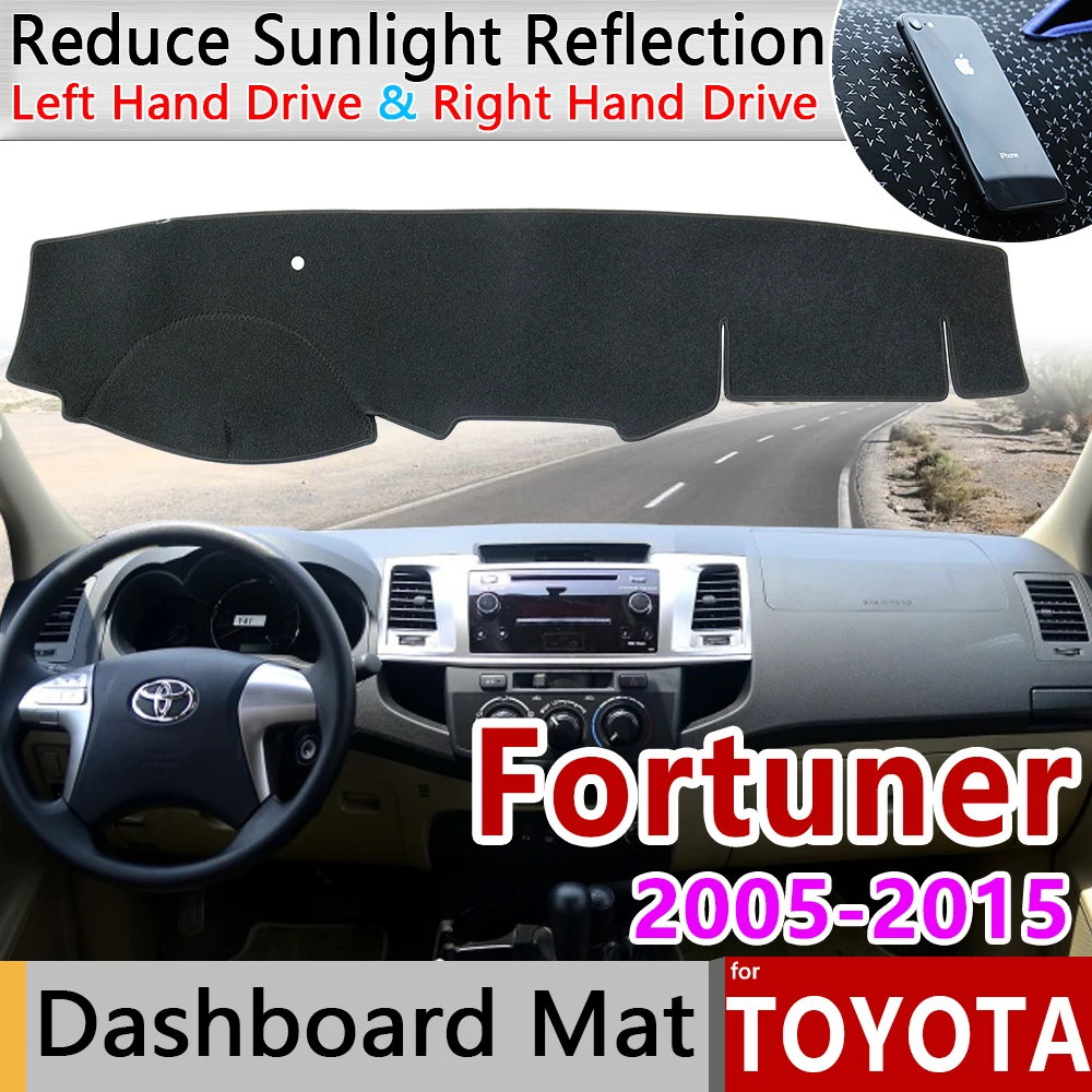 Нескользящий коврик для Toyota Fortuner 2005 ~ 2015 AN50 AN60 Hilux SW4 SR5 Наклейки на автомобиль 