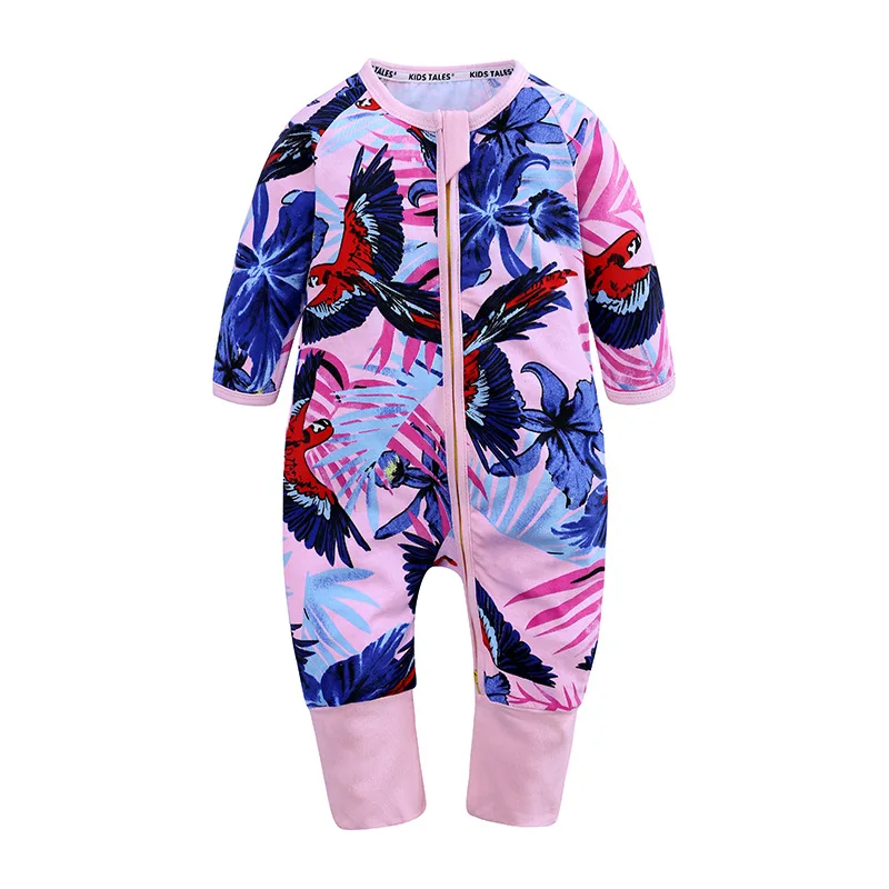 

Baby Romper 2019 New Style Cartoon Baby Onesie Spring And Autumn Bag Feet Long Climbing INS Romper Hot Selling