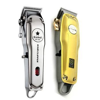 

Kemei All Metal Professional Electric Hair Clipper Rechargeable Hair Trimmer Haircut Shaving Machine KM-1986 PG KM-1996