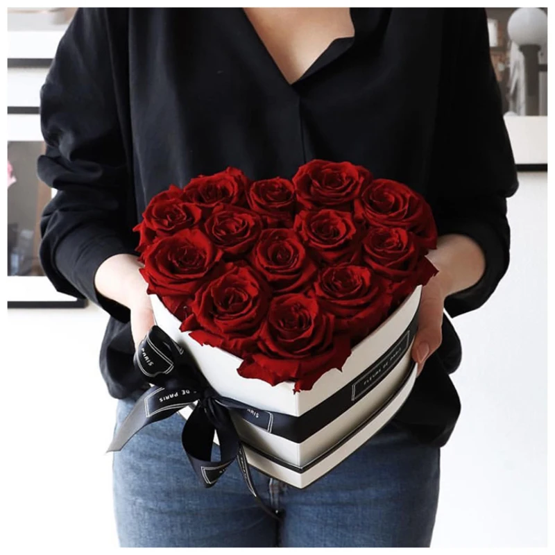 Berbentuk Hati Kejutan Rose Kotak Mewah Proposal Kotak Bunga Buket Bunga Hadiah Pengaturan Gaya Eropa Mawar Kotak Persediaan Hadiah Tas Pembungkus Aliexpress