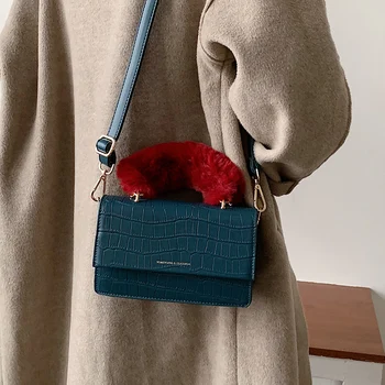 

Vintage Fashion Stone pattern Square Crossbody bag 2019 New Quality PU Leather Women's Handbag Ins Hot Shoulder Messenger Bag