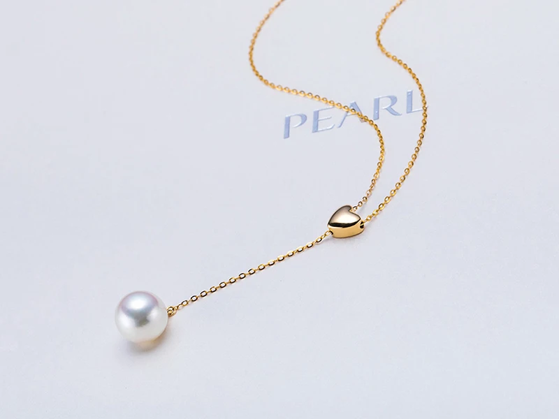 Sinya Милая многофункциональная подвеска с жемчугом 18k Au750 золотое ожерелье для женщин девочек любимая одежда длина может регулироваться