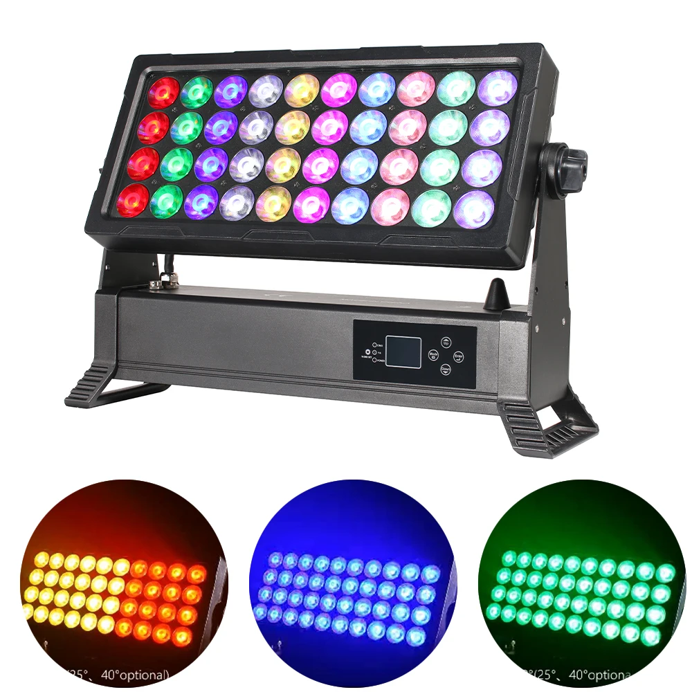 Reflector RGBW 4 1 exteriores, lámpara de efecto estroboscópico de 40x15W, impermeable, para DJ, discotecas y Navidad - AliExpress Luces e iluminación