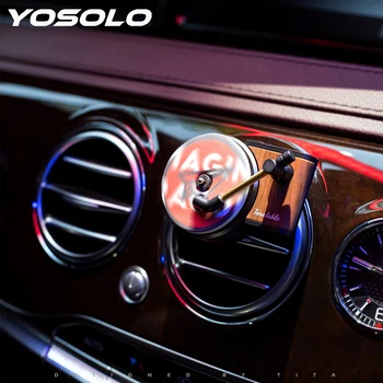 

YOSOLO Car Air Freshener Cute Record Player Universal Car Perfume Diffuser Air Outlet Aromatherapy Auto Accessories