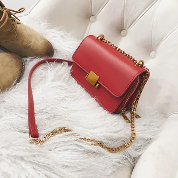 

Simple Crossbody Lock Square Sling Bag