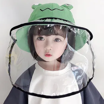 

New Cartoon Kids Protective Hat Cute Children's Anti-spray Face Mask Anti-fog Hat Sunscreen Dustproof Baby Fisherman Windproof