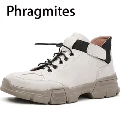 Phragmites/высококачественные модные зимние мужские Ботинки martin; теплые рабочие ботинки; мужские дезерты на шнуровке; обувь с высоким берцем с