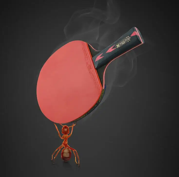 2 шт./лот углеродная ракетка для настольного тенниса с длинной короткой ручкой ракетка для пинг-понга ракетка с чехлом