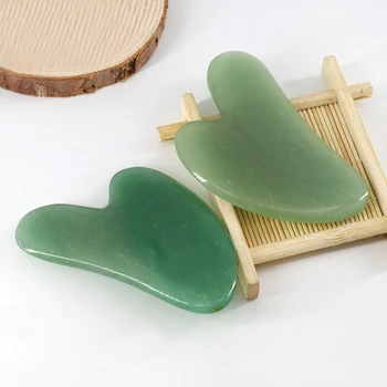 

Natural Aventurine Jade Scraping Board Massager Body Face Relaxation Acupuncture Therapy Jade Roller Guasha Massage Beauty Tool
