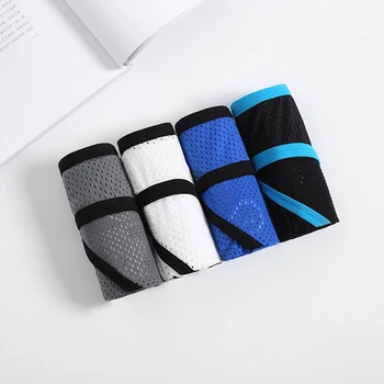 

1pcs Men's briefs Color Matching Mid-rise Underwear Viscose Seamless Breathable Briefs male underpants Intimates