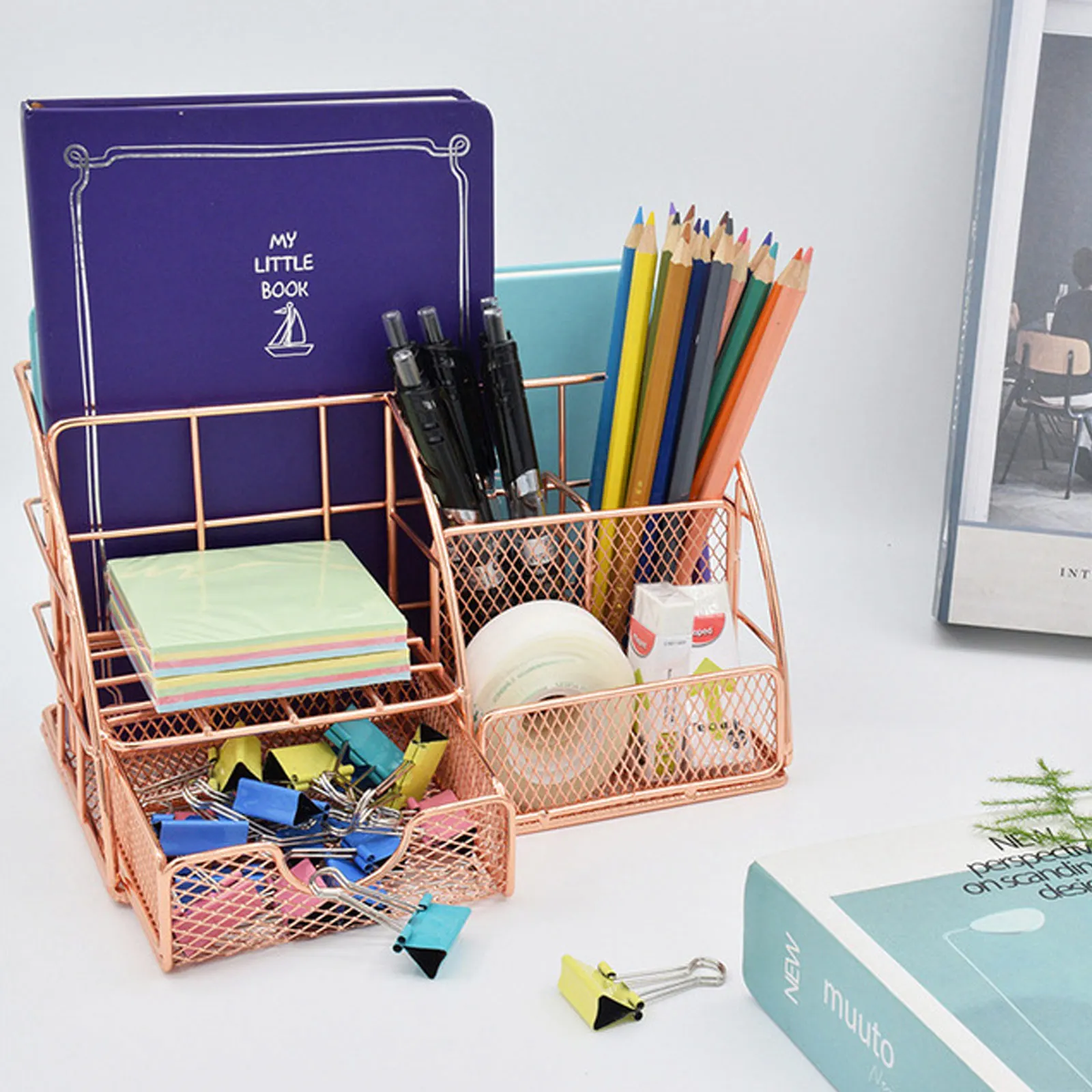 Desk Organizer Cute Desk Caddy Mesh Desk Accessories Office Supplies