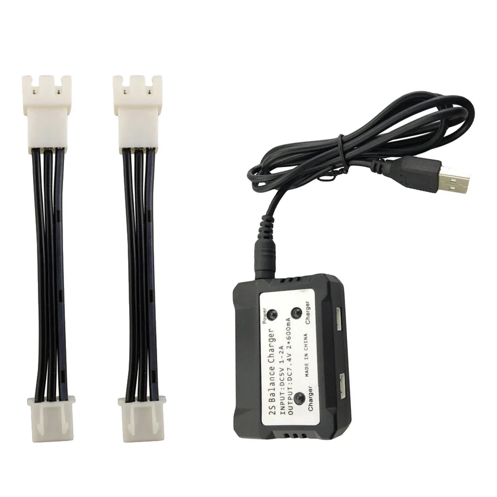 

2-in-1 2S USB Balance Charger With 2pcs Charge Line For Eachine E511 E511S Drone