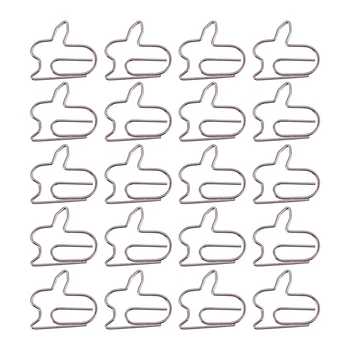 

20pcs Lightweight Durable Metal Portable Paper Clips for School