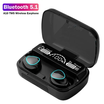 

A10 TWS Wireless Earphone Touch Bluetooth Earplugs In The Ear Stereo with Digital Charging Box CVC8.0 Noise Reduction Headphones