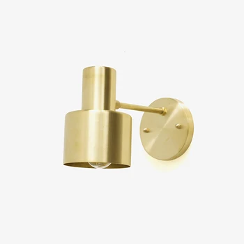 

Full Copper Metal Wall Lamp Modern Northern Europe Mirror Front Aisle Bedroom Bedside Lamp Bar Counter Balcony Led Lamp