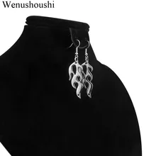 Геометрические шикарные хип-хоп Пламенные Висячие серьги для женщин Harajuku Пламенные Висячие серьги панк-аксессуар Рок Аксессуары для девочек di137