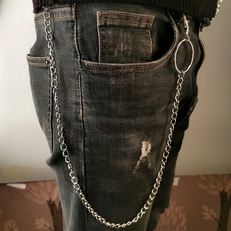Trendy Punk Keychains Chain Belt Keychain for Women Metal Wallet Hipster Key Chain Pant Keyring Hip Hop Fashion Jewelry metal jewelry