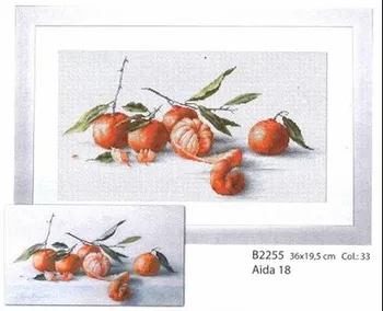 

ZZ Luca-B2255 Orange cross stitch kit Animal cotton thread Love lock canvas stitching embroidery Ballet kitten