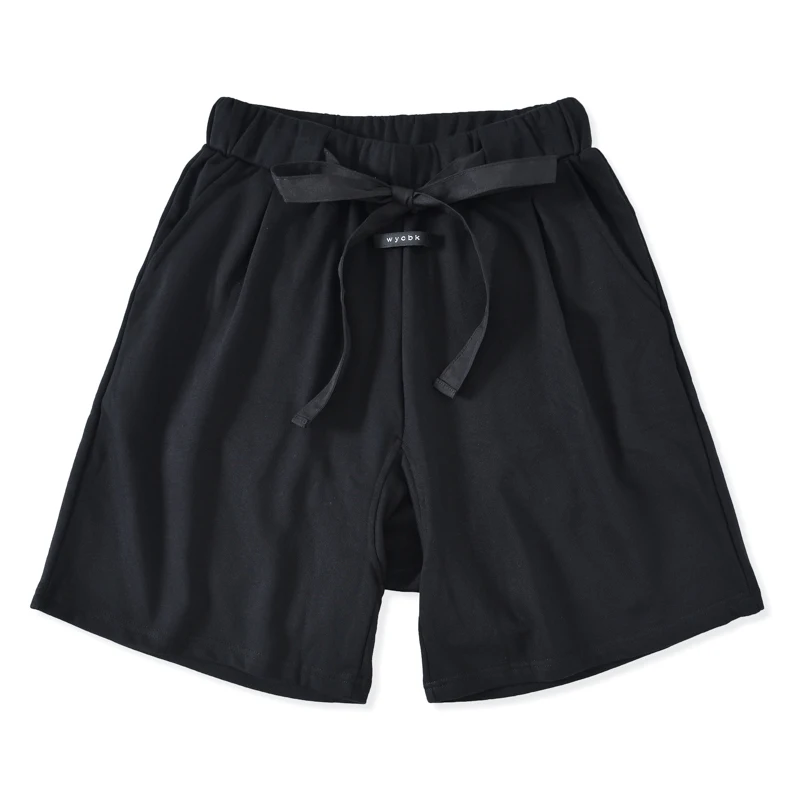 Europe and the United States high street solid color basic models couple loose waist wild sports casual men's five pants shorts