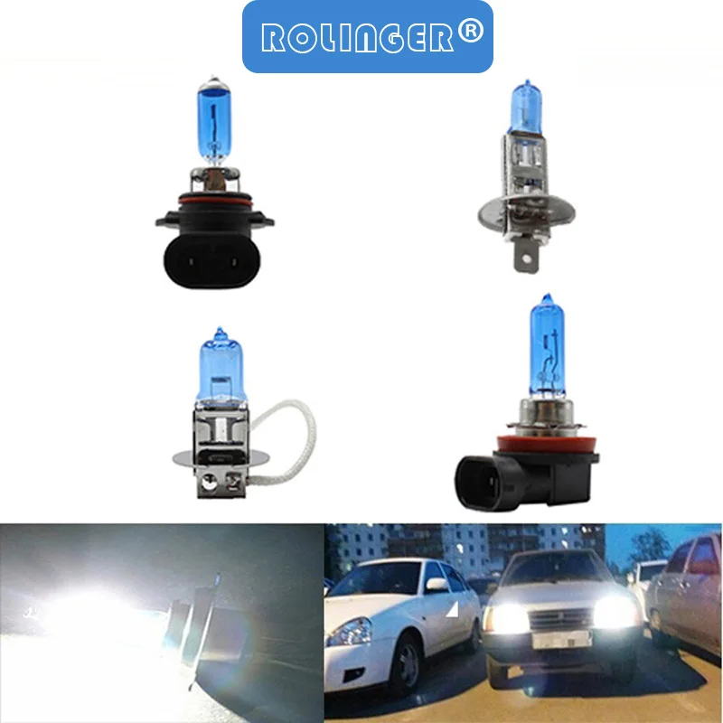 Super Bright Halogen Bulbs 9006 H1 H3 H11Auto Lamp Bulb Fog Lights 55W 100W 12V White Headlights | Автомобили и мотоциклы