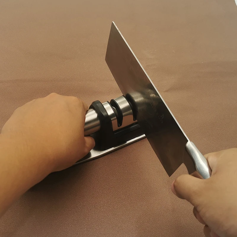 Stainless steel two-hole household sharpener kitchen knife fruit multi-purpose simple operation obvious effect | Дом и сад