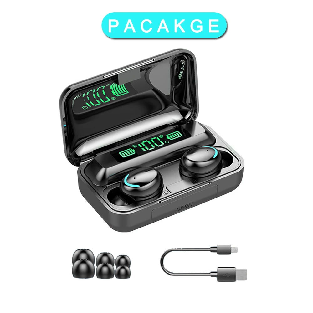 TWS wireless bluetooth headphones 5 0 Touch earphones With Mic LED Display sport Gaming Earbuds With Power Bank Headset