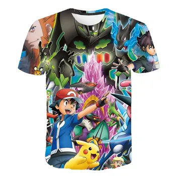 

3D Pokemon T-shirt Japan Cartoon Pikachu t-shirt clothes boys clothes child Cool Anime Aesthetic Harajuku fashion Streetwear New